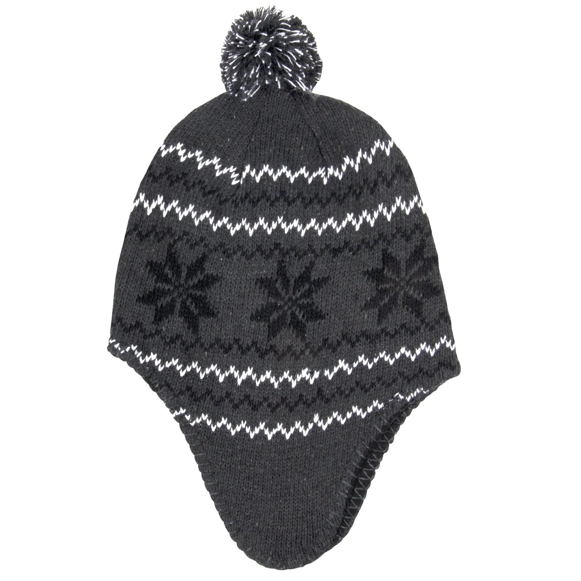 Adult Toboggan Winter Hat with Ear Flaps  – 3 Prints