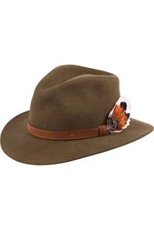 Alan Paine Richmond Unisex Felt Hat Olive