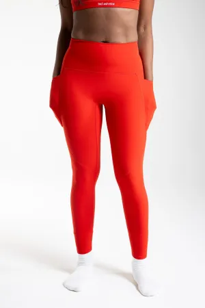 All-Lift Red training Leggings with Pockets