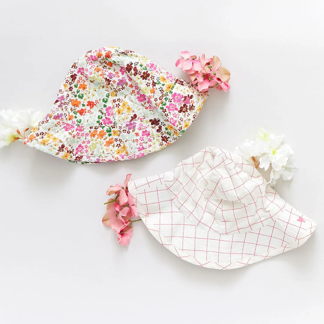 Baby Girls Sun Hat - Multi Ditsy Floral