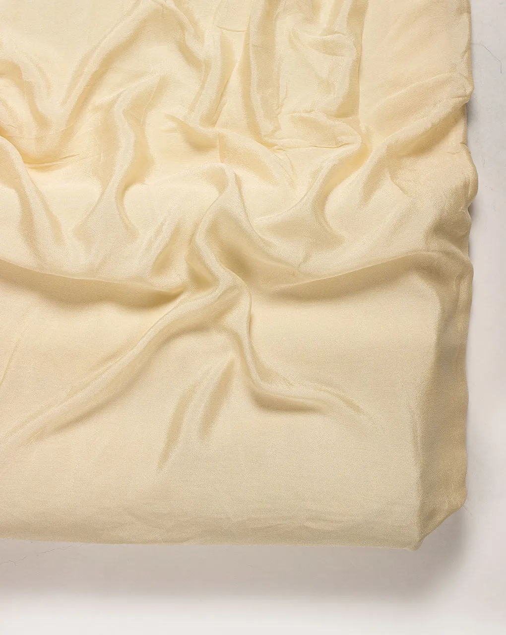 Beige Plain Viscose Chinnon Chiffon Fabric