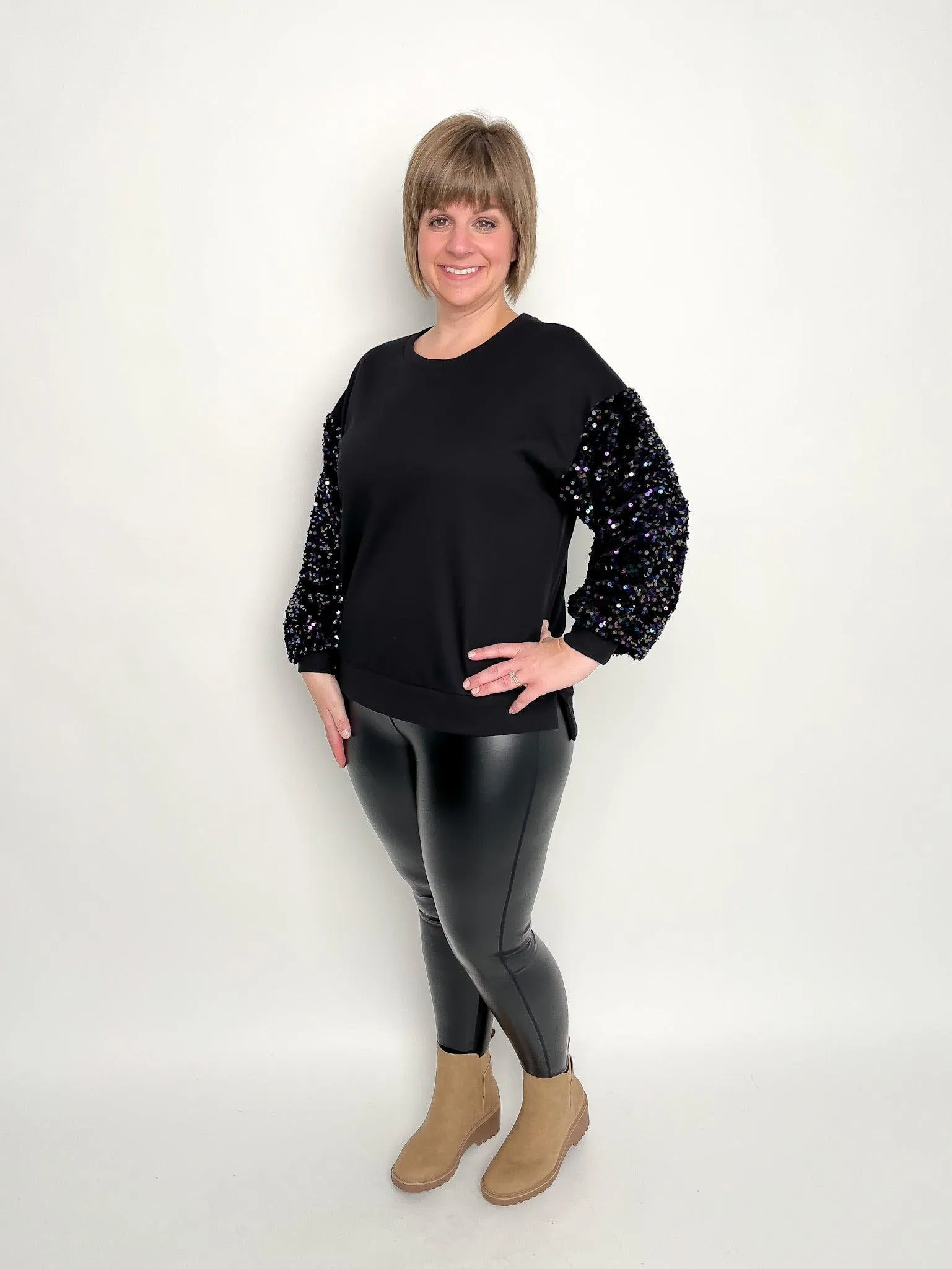 Black Faux Leather Leggings