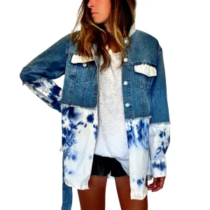 'BLUE SWIRLS' DENIM JACKET