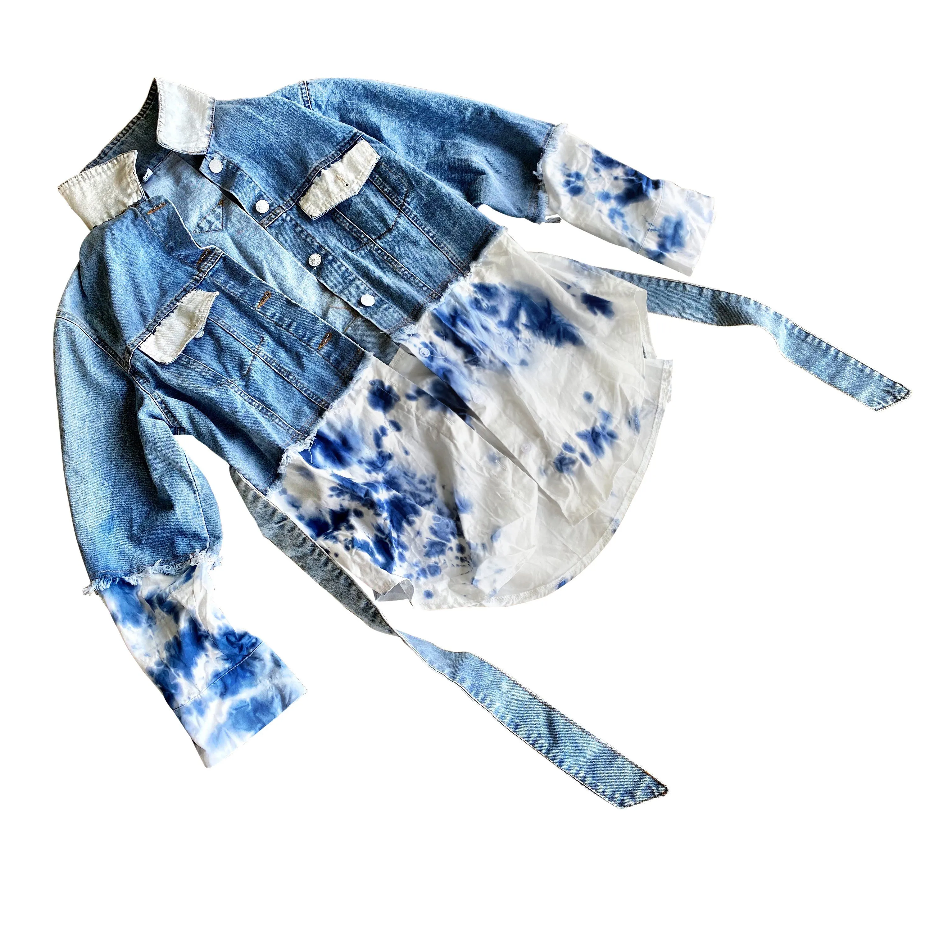 'BLUE SWIRLS' DENIM JACKET