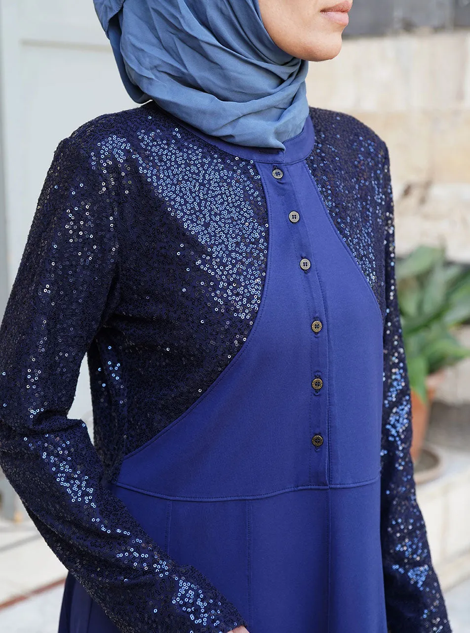 Bolero Sequined Abaya Gown