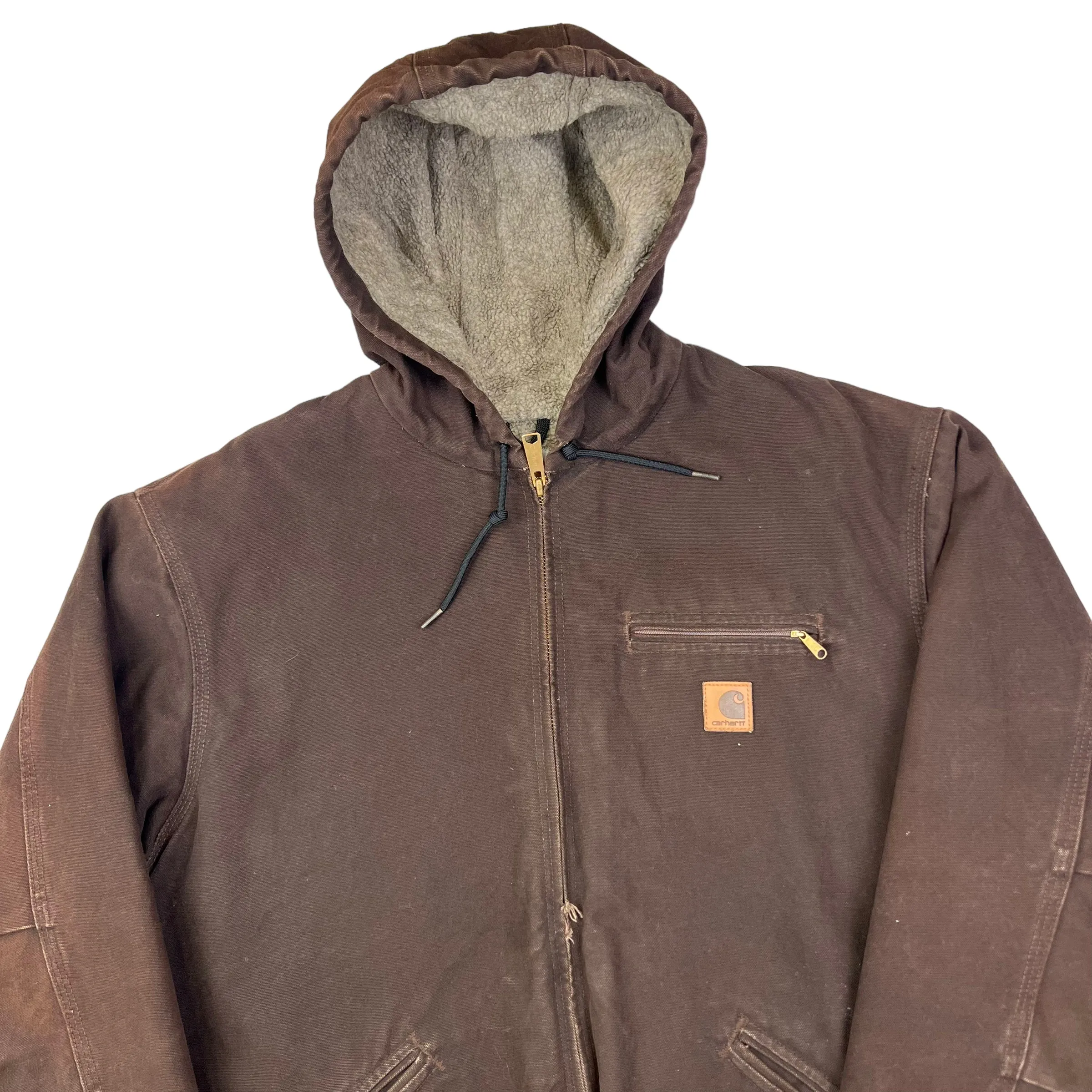 Carhartt Sherpa Lined Active Duck Jacket Brown