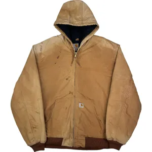 Carhartt Sunfaded Distressed Active Jacket Beige J140 BRN