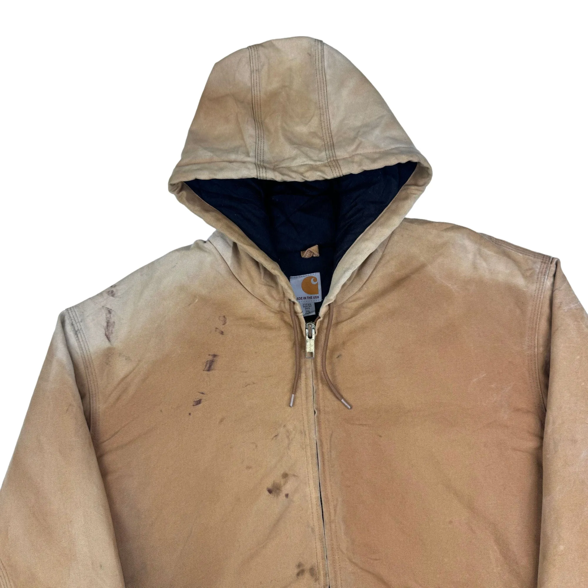 Carhartt Sunfaded Distressed Active Jacket Beige J140 BRN