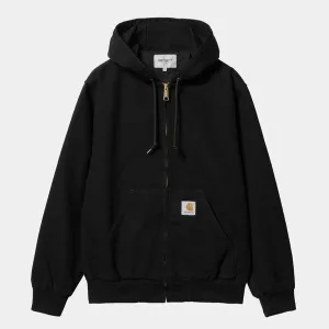 Carhartt WIP Active Jacket Black Rinsed Dearborn Canvas