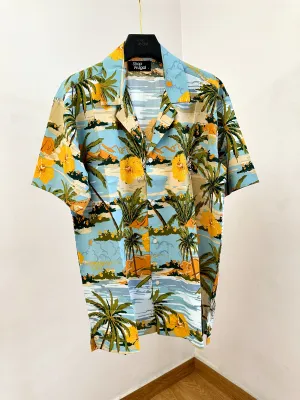 Carys Relaxed Beach Print Cuban Shirt