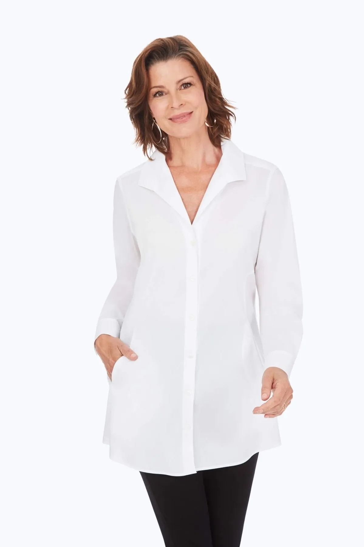 Cecilia Stretch No Iron Long Sleeve Tunic