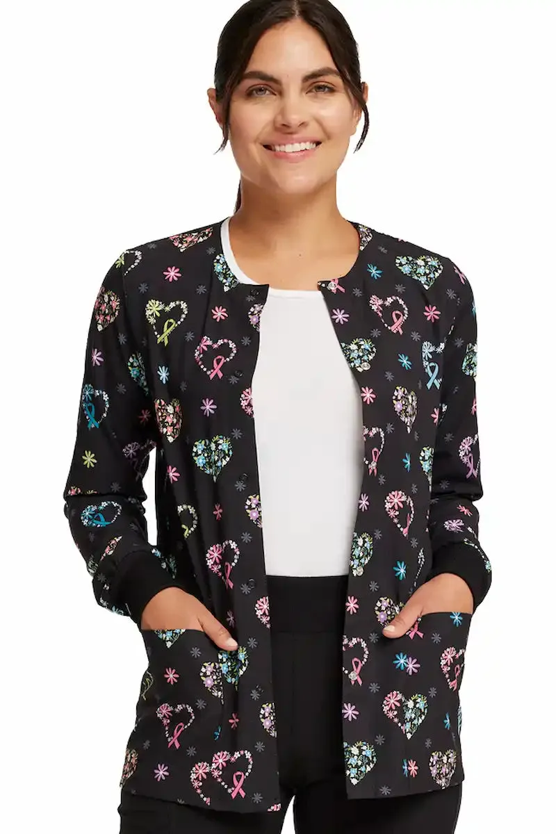 Cherokee Women's Print Snap Front Jacket | Care Flor-All