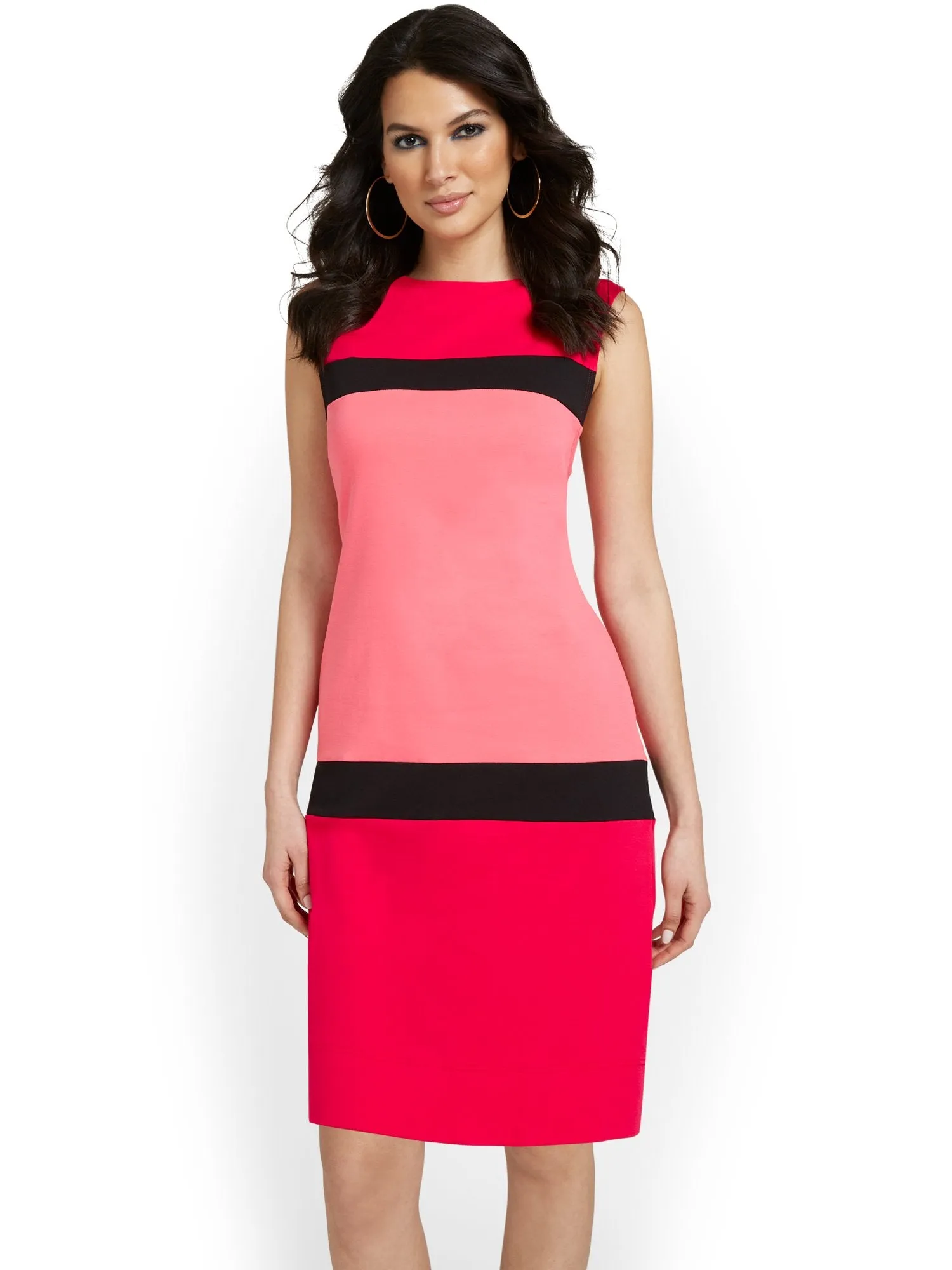 Colorblock Shift Dress - City Knits