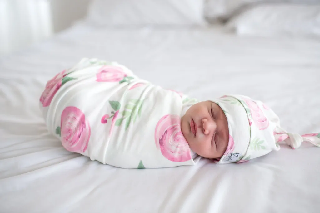 Copper Pearl Newborn Top Knot Hat | Grace