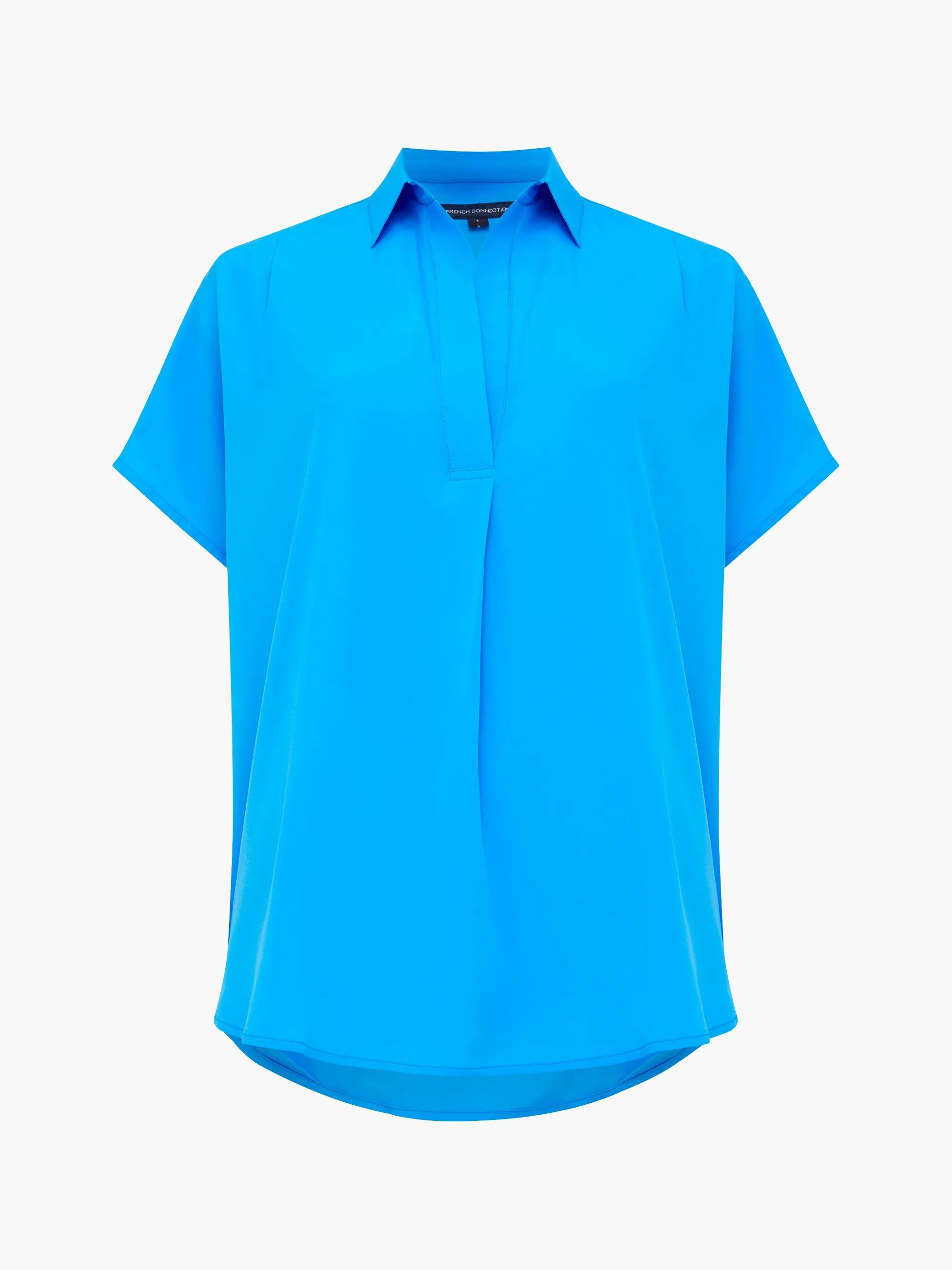 Crepe Light Cap Sleeve Popover Shirt