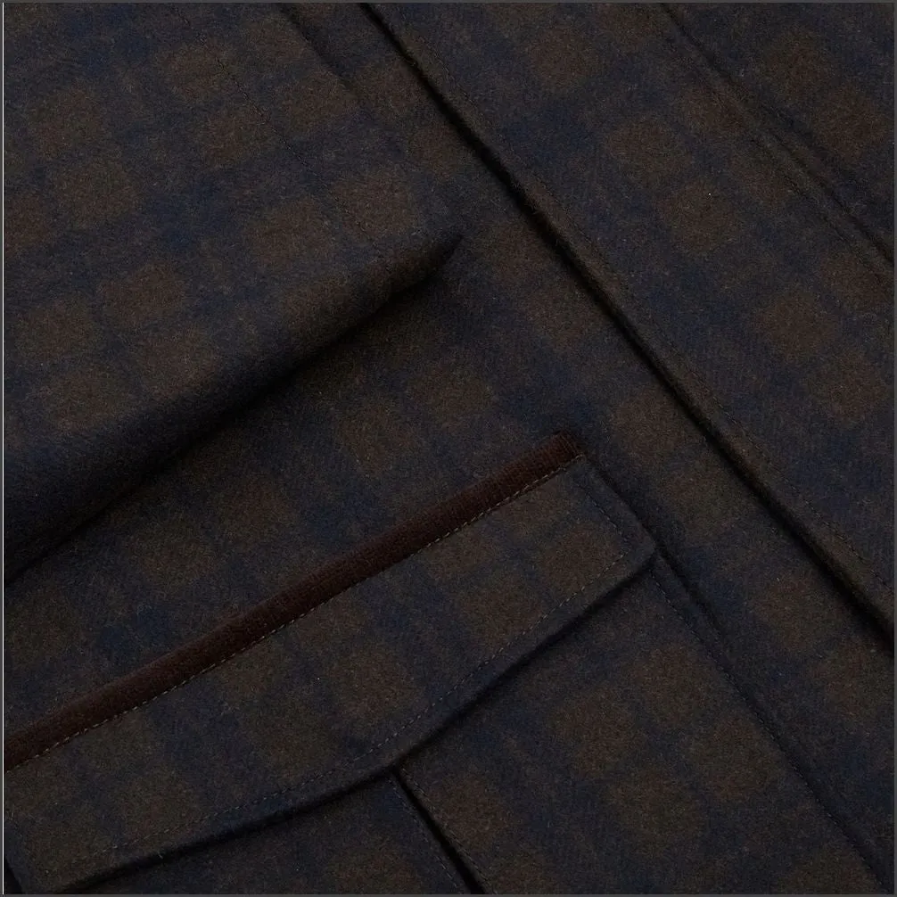 Douglas Barkley Brown  Check Car Coat<>