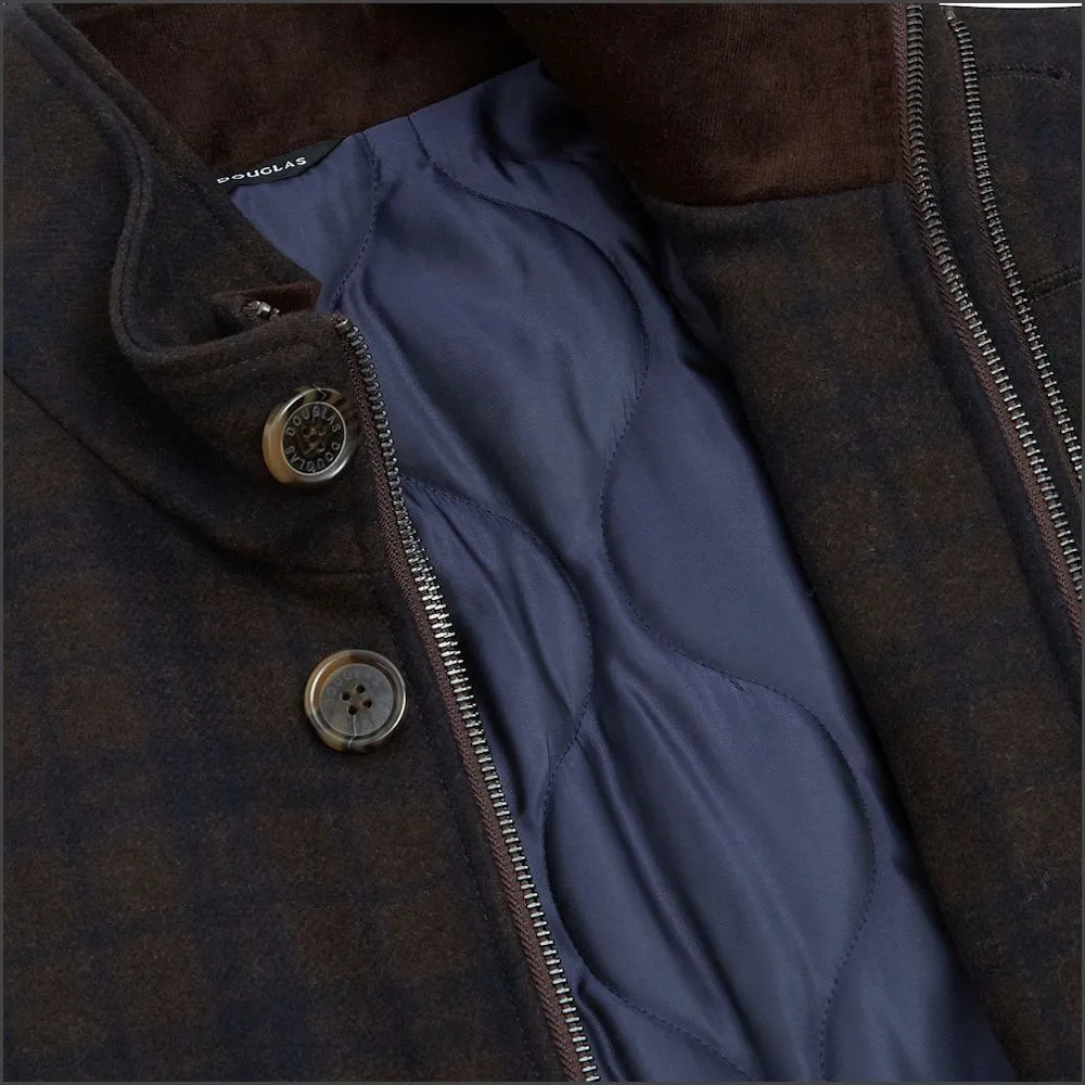 Douglas Barkley Brown  Check Car Coat<>