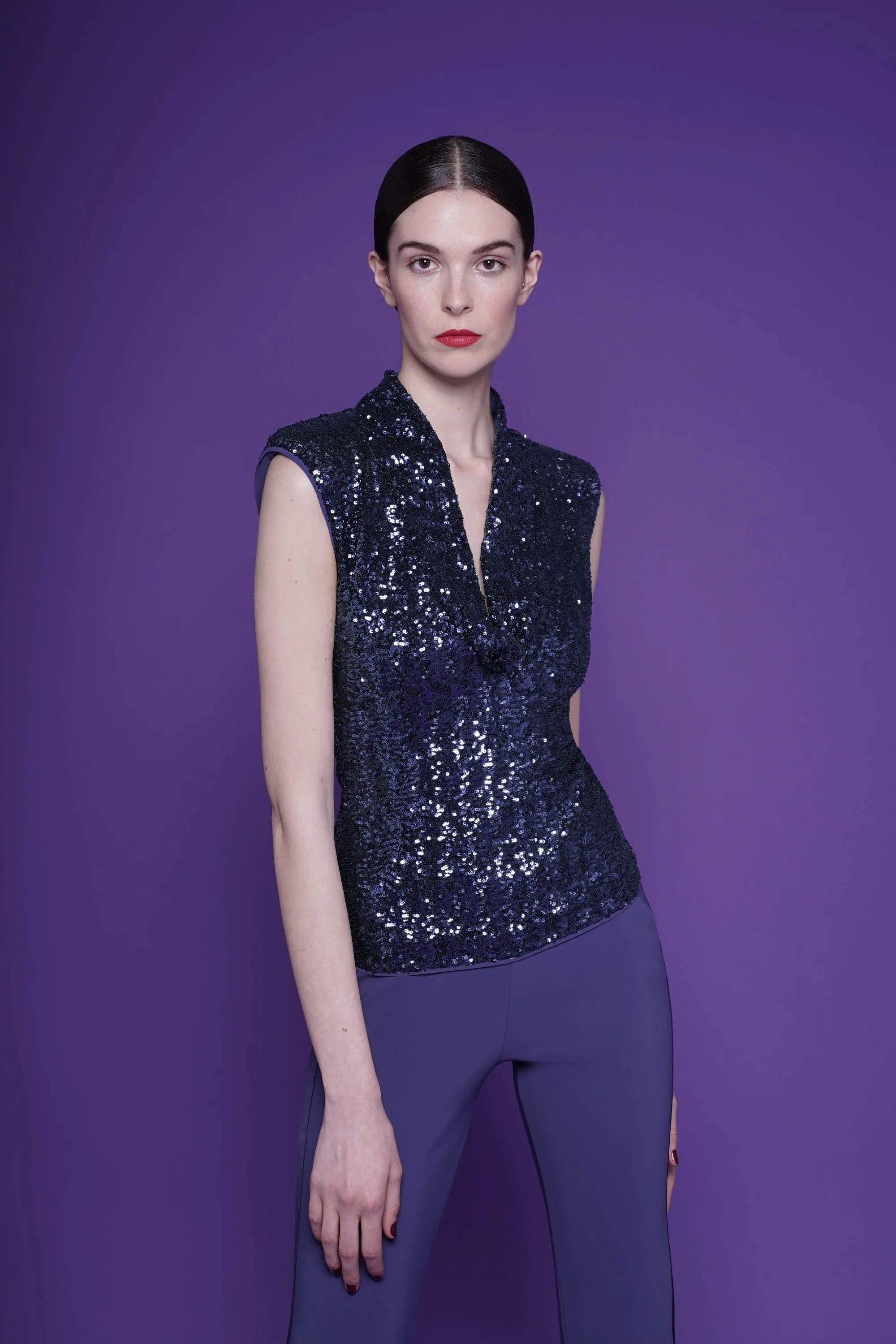 DUINY SEQUINED TOP