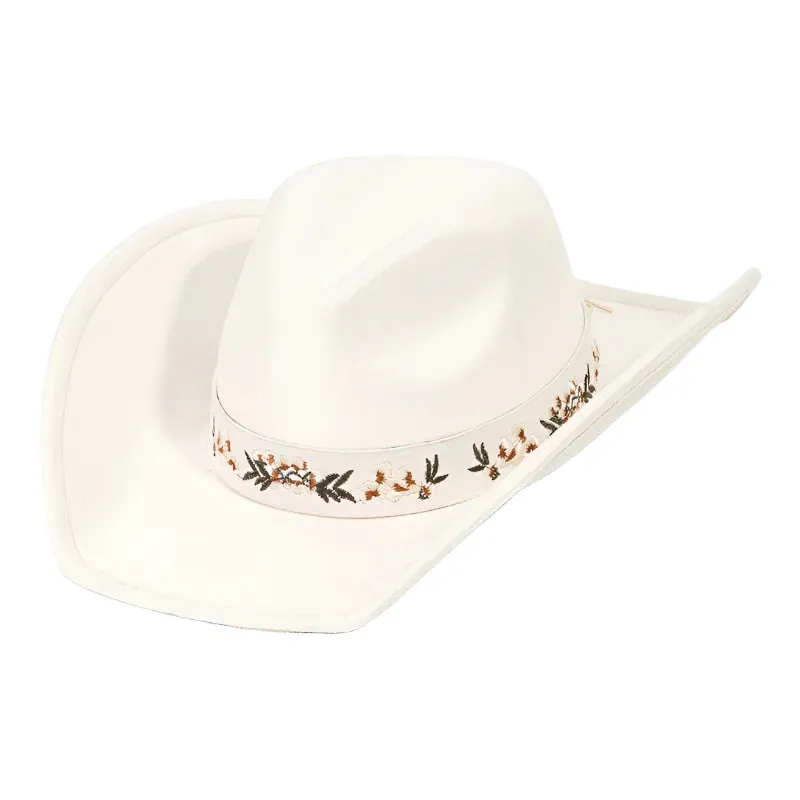 Flower Pattern Cowboy Hat