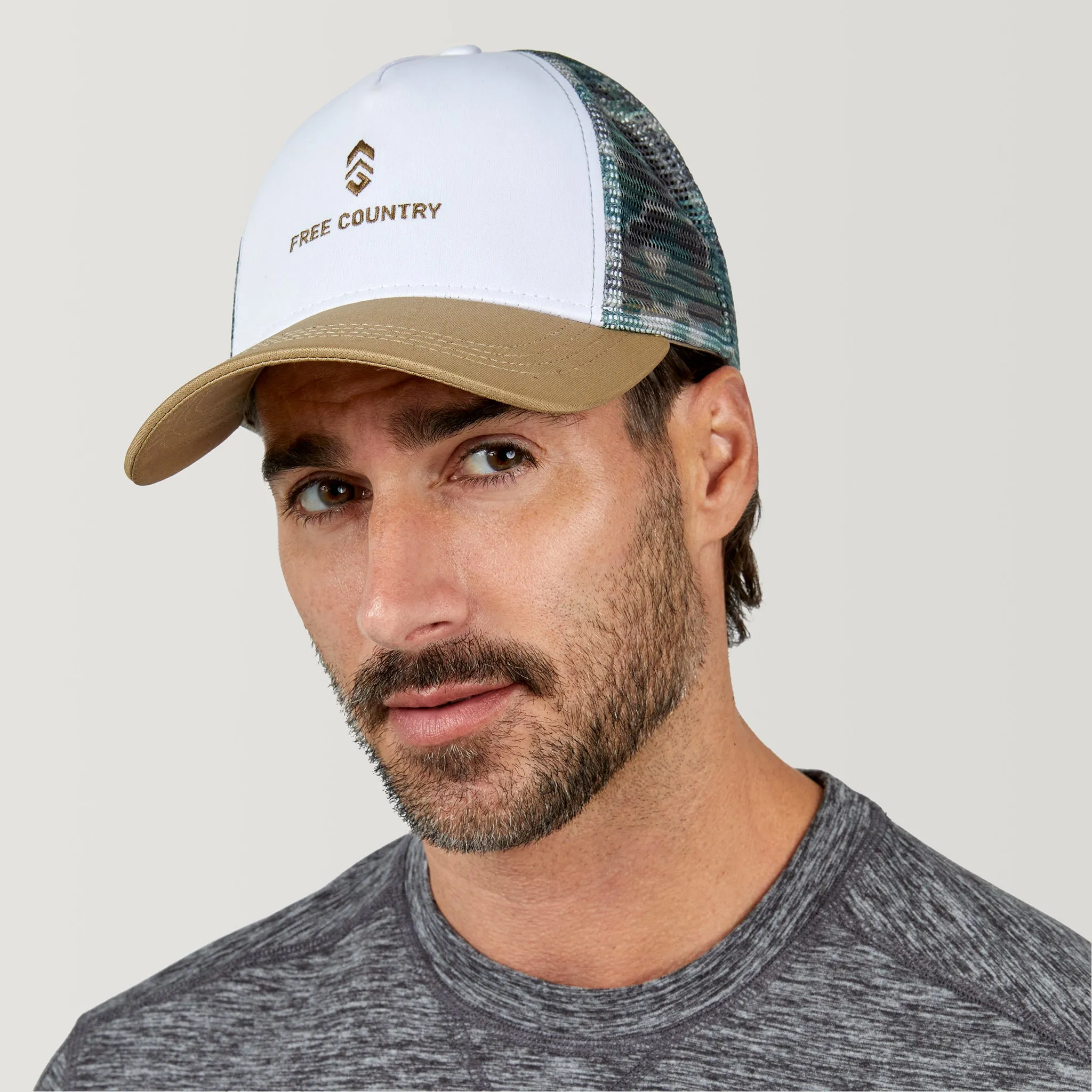 Free Country Five Panel Camo Trucker Hat