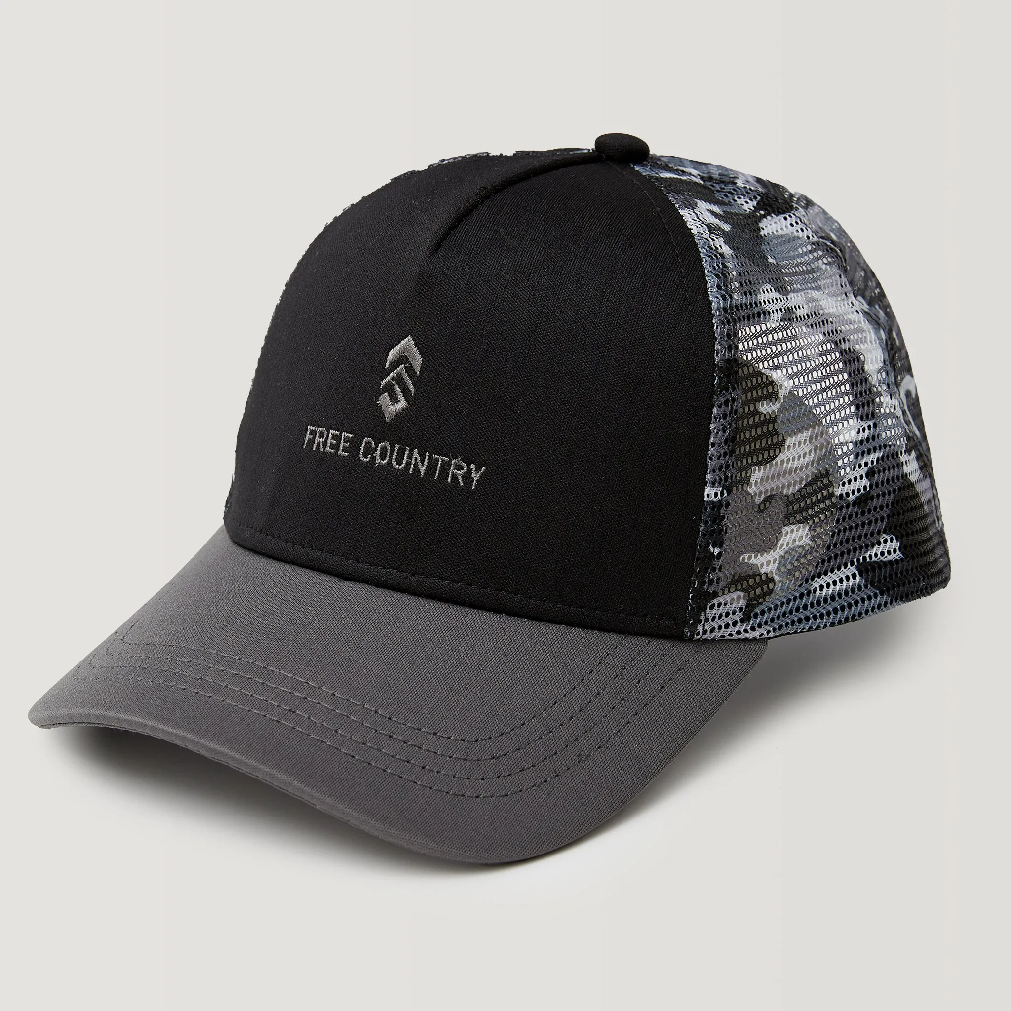 Free Country Five Panel Camo Trucker Hat