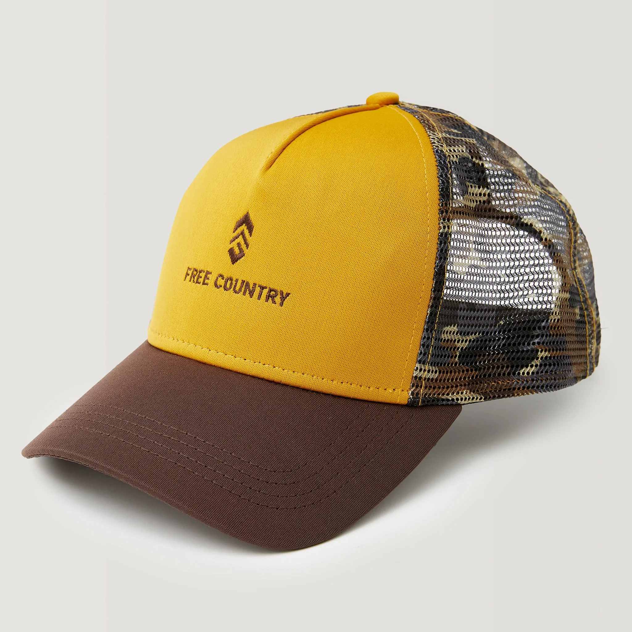 Free Country Five Panel Camo Trucker Hat