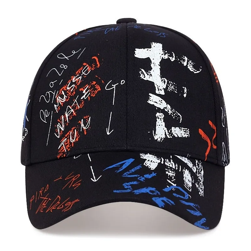 Graffiti print Baseball Cap Men Women Hip Hop Hat summer sun Hats cotton snapback Hats sports Leisure Caps golf caps gorras