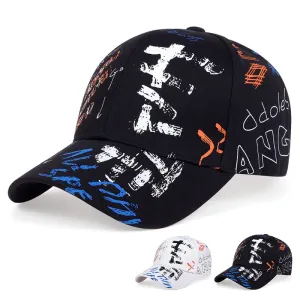 Graffiti print Baseball Cap Men Women Hip Hop Hat summer sun Hats cotton snapback Hats sports Leisure Caps golf caps gorras