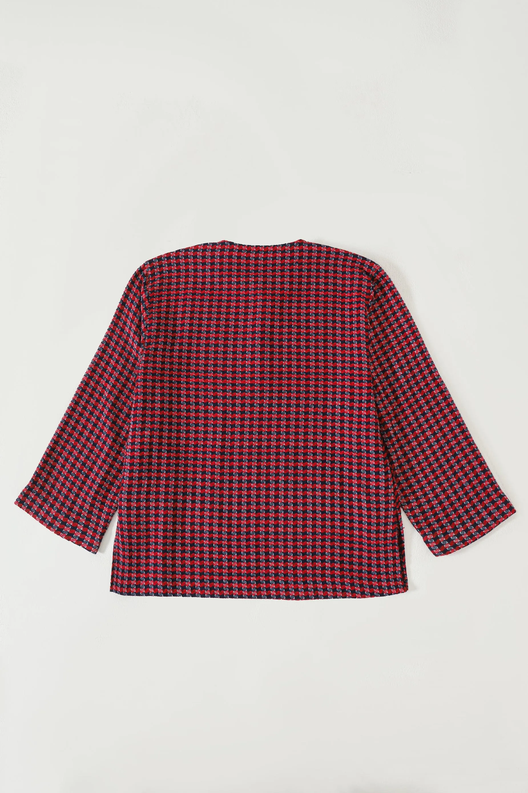 HANDWOVEN PLAID COTTON SHIRT