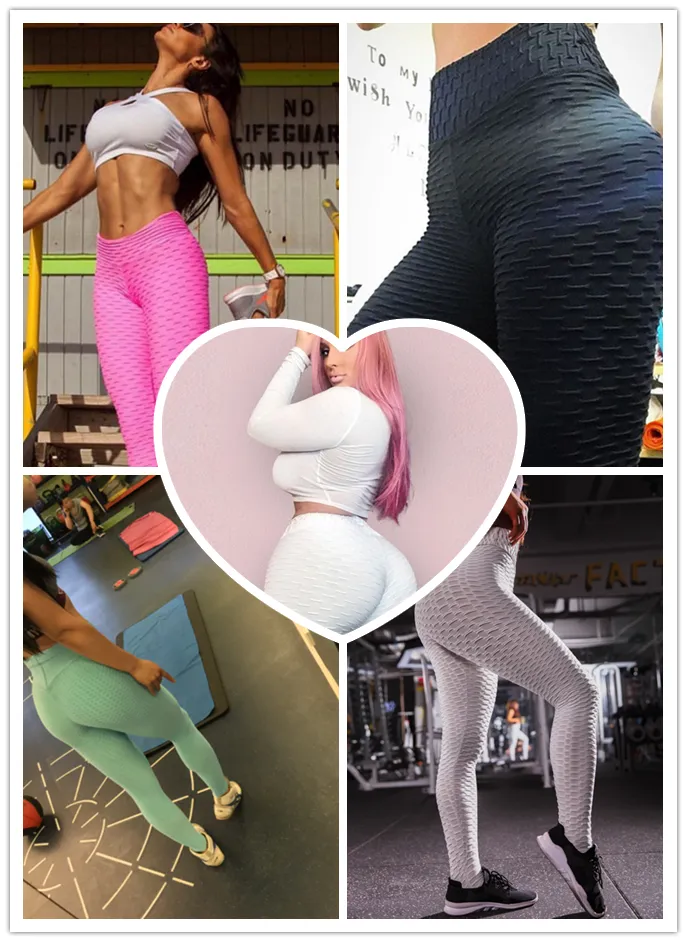 Hip-turned Folds Elastic High-waist Leggings Breathable Slim Indoor Sports- Excellent material