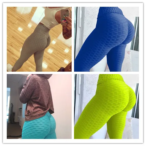 Hip-turned Folds Elastic High-waist Leggings Breathable Slim Indoor Sports- Excellent material