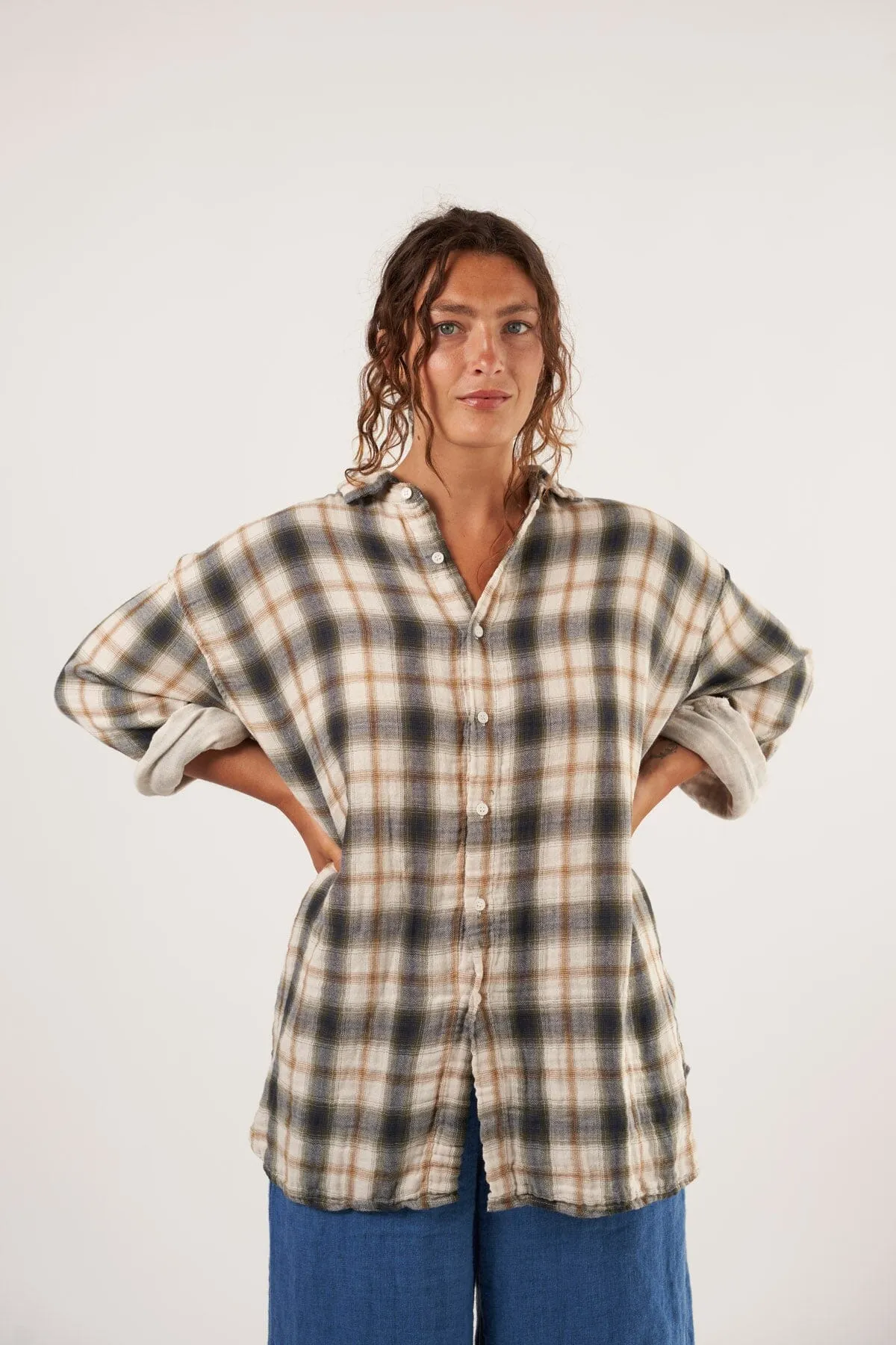 Jane - Double Cotton Gauze Plaid