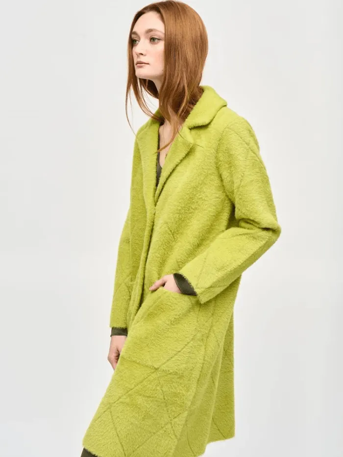 Joseph Ribkoff Notched Collar Coat In Wasabi 233951F24 Col 4277