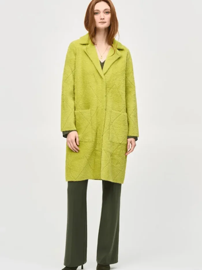 Joseph Ribkoff Notched Collar Coat In Wasabi 233951F24 Col 4277