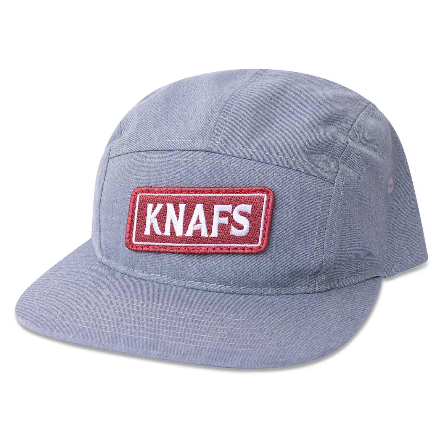 Knafs Gray Oil Can Hat 5 Panel