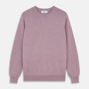 Lilac Heather Glenn Cashmere Crew Neck Jumper