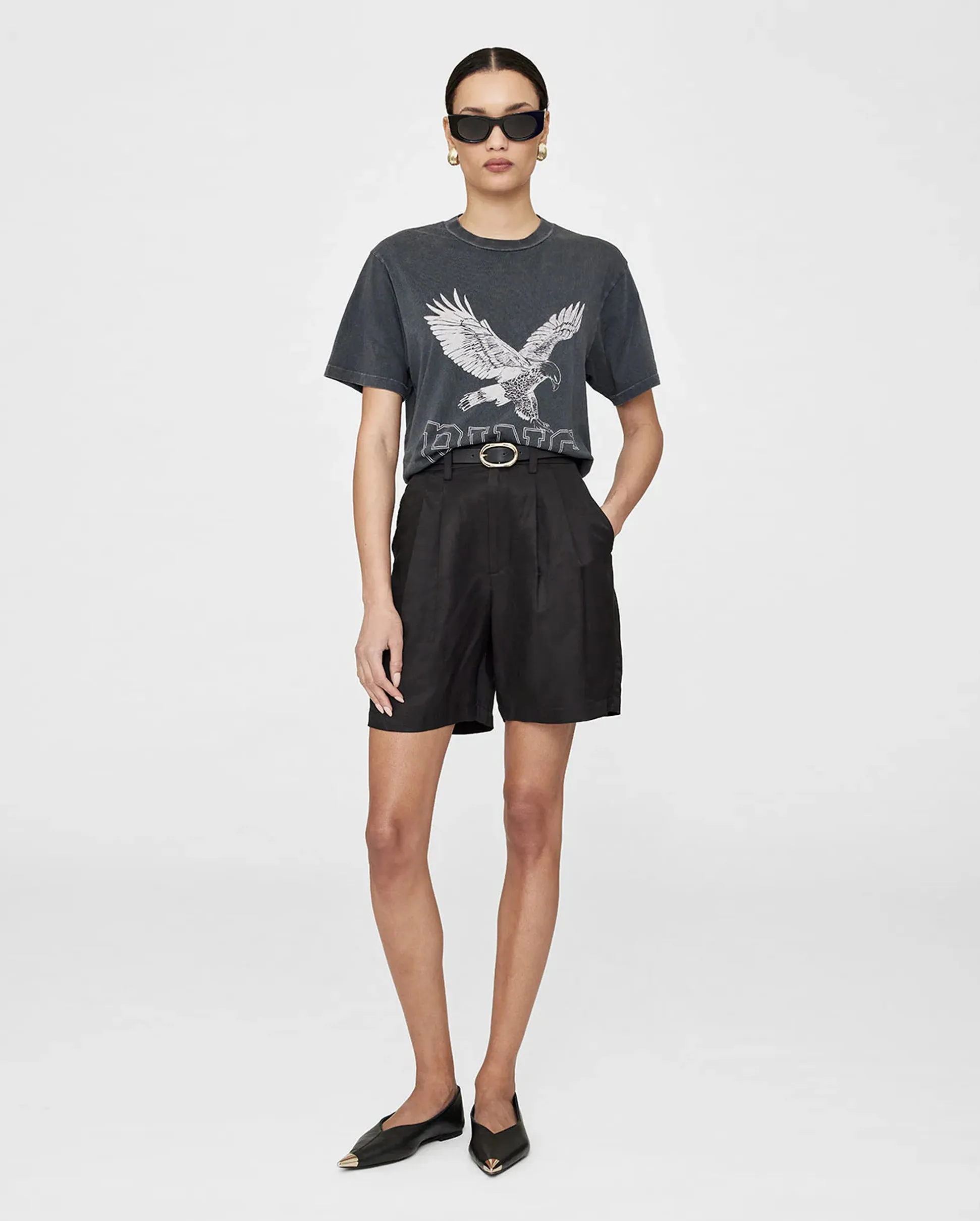 LILI TEE RETRO EAGLE / WASHED BLACK