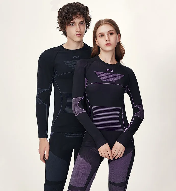 Men Women Ski Thermal Underwear Sets Sports Quick Dry Tracksuit