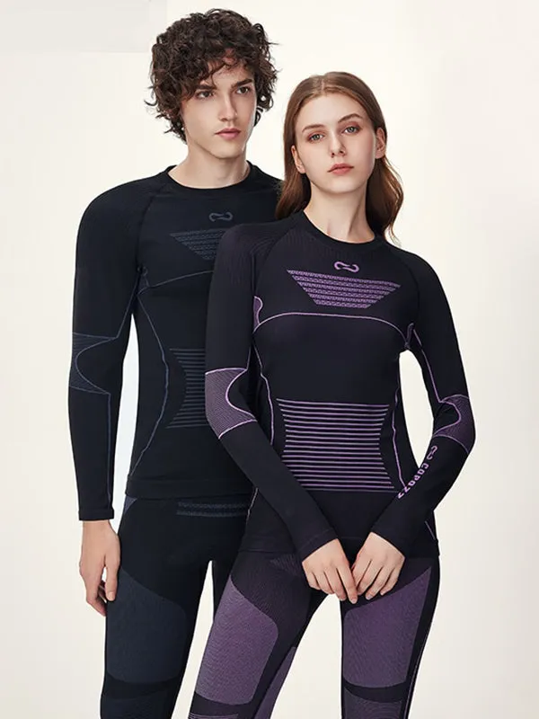 Men Women Ski Thermal Underwear Sets Sports Quick Dry Tracksuit