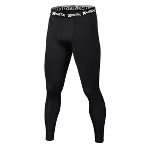 Men's Quick-Drying High Elastic Fitness Leggings - Breathable & Slim Fit - Black