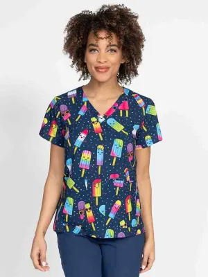 Meraki Sport Women's Print Scrub Top | Make Me Melt