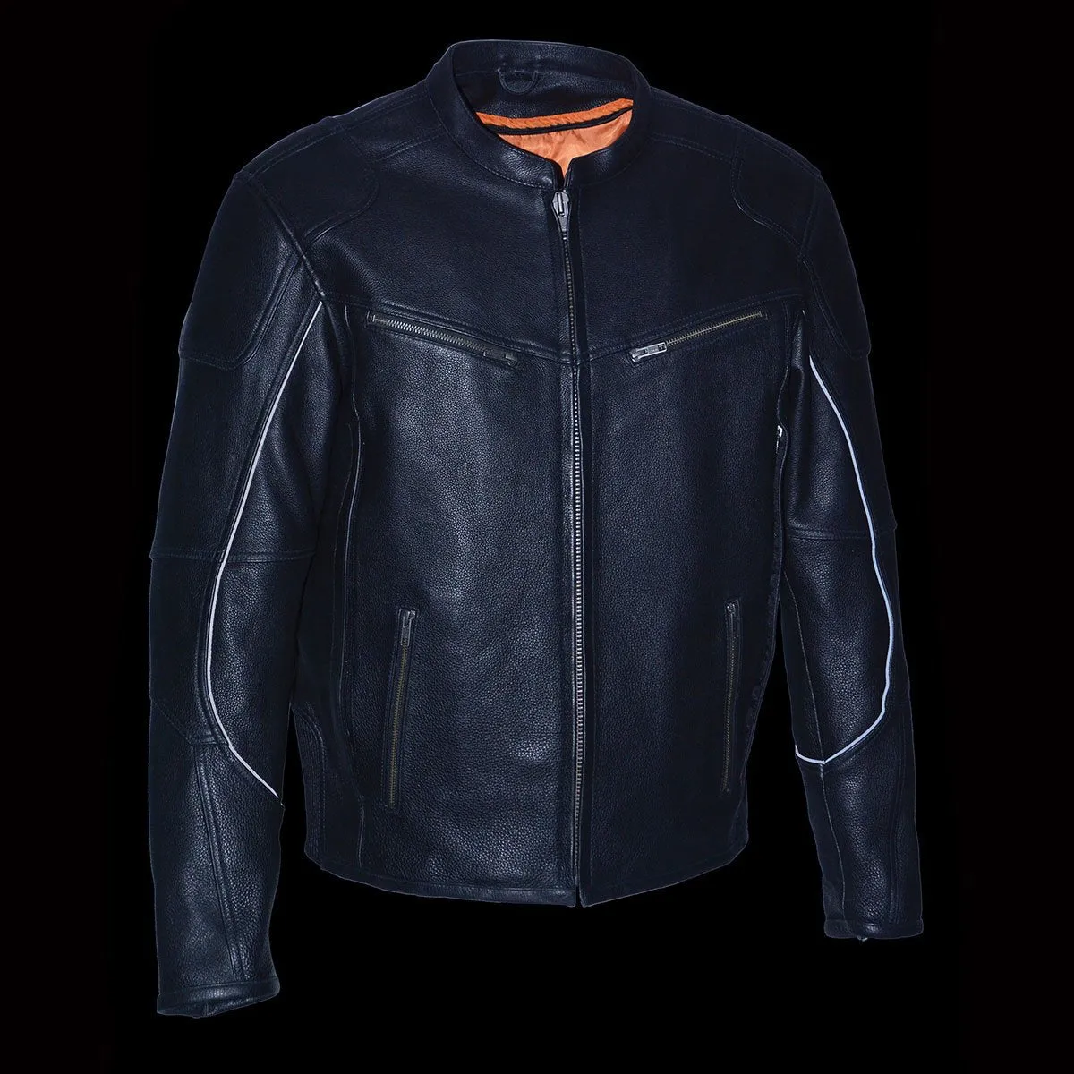 Milwaukee Leather MLM1502 Men's Black 'Cool-Tec' Vented Leather Scooter Jacket