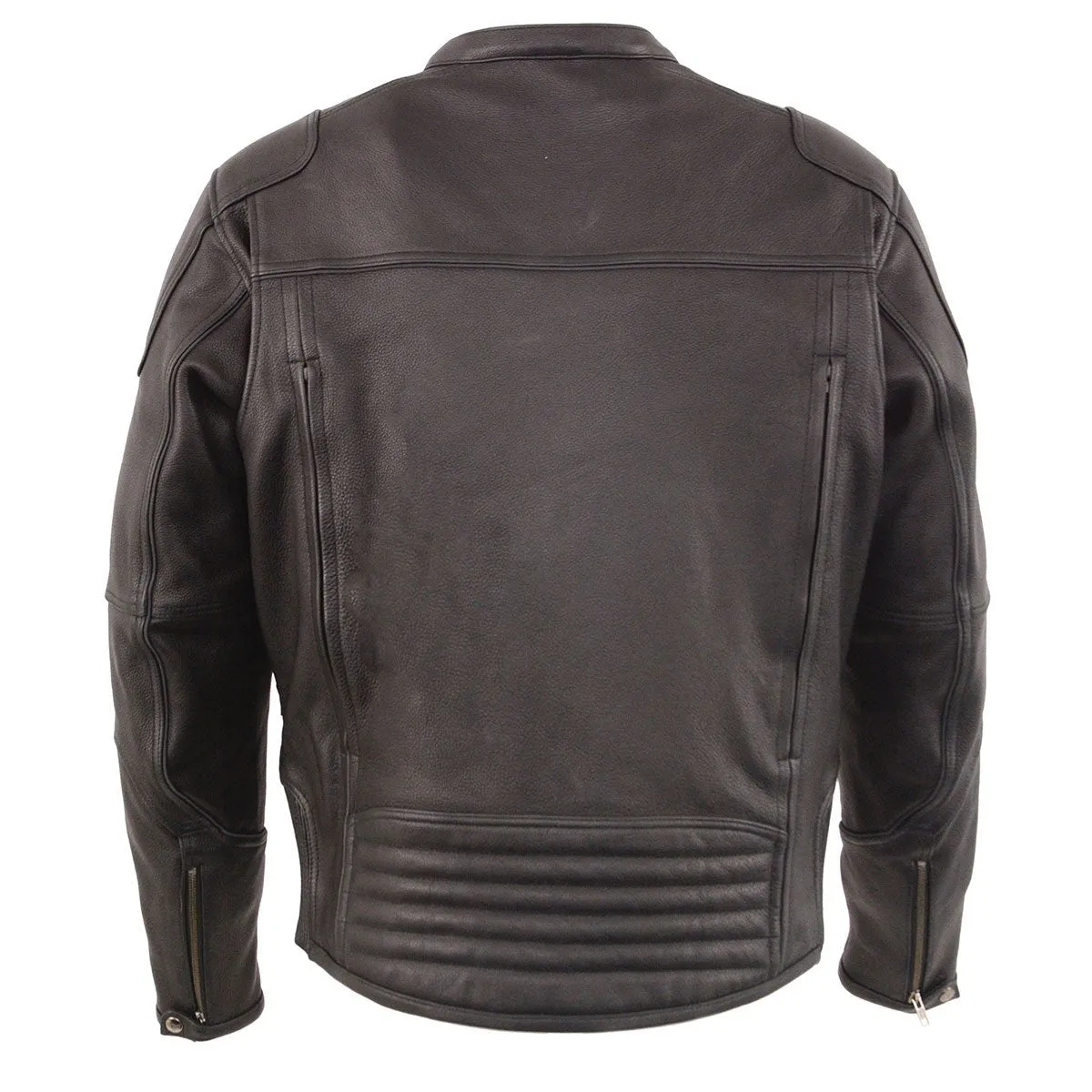 Milwaukee Leather MLM1502 Men's Black 'Cool-Tec' Vented Leather Scooter Jacket