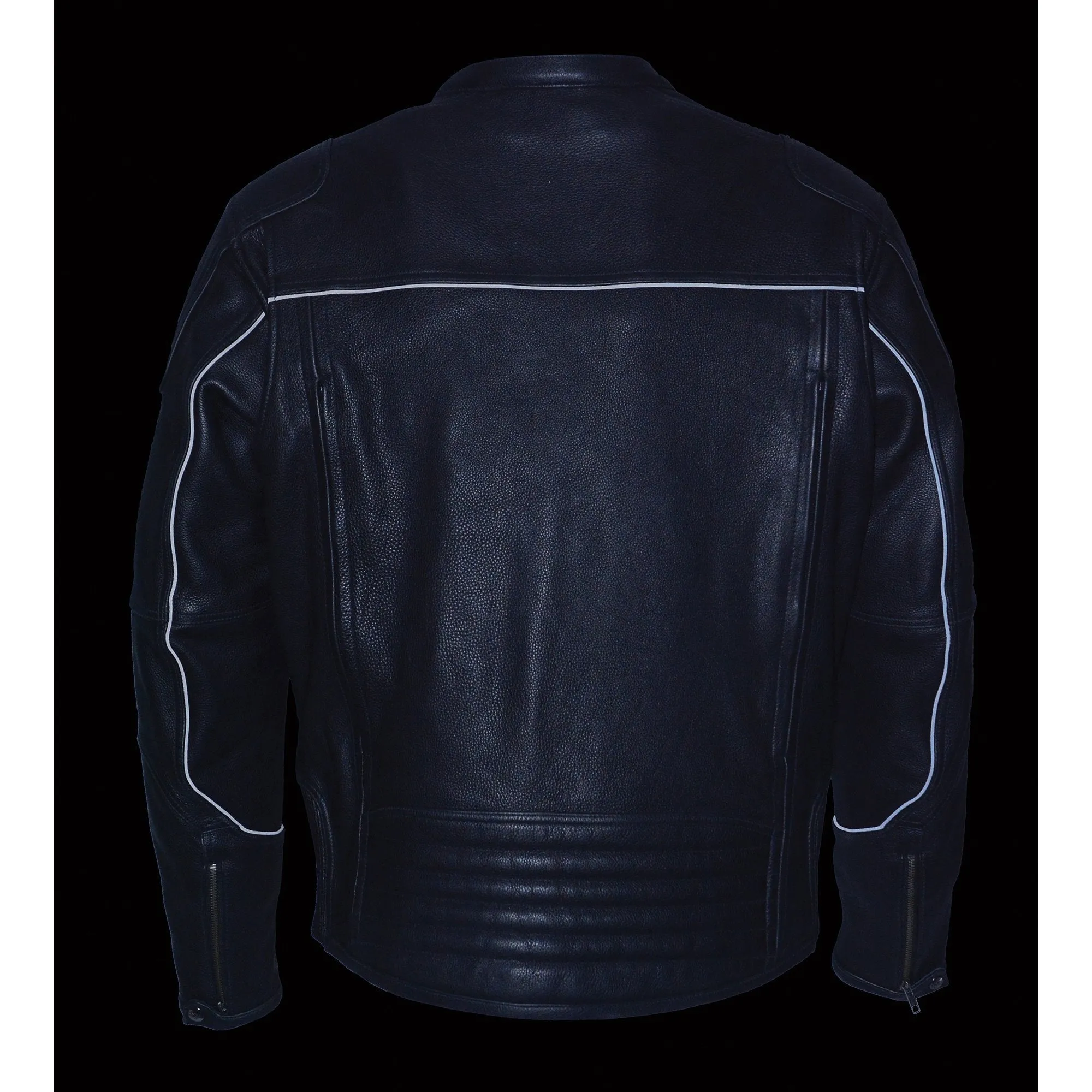 Milwaukee Leather-MLM1502-Men's Vented Scooter Leather Jacket with Cool Tec® Leather & Side Stretch