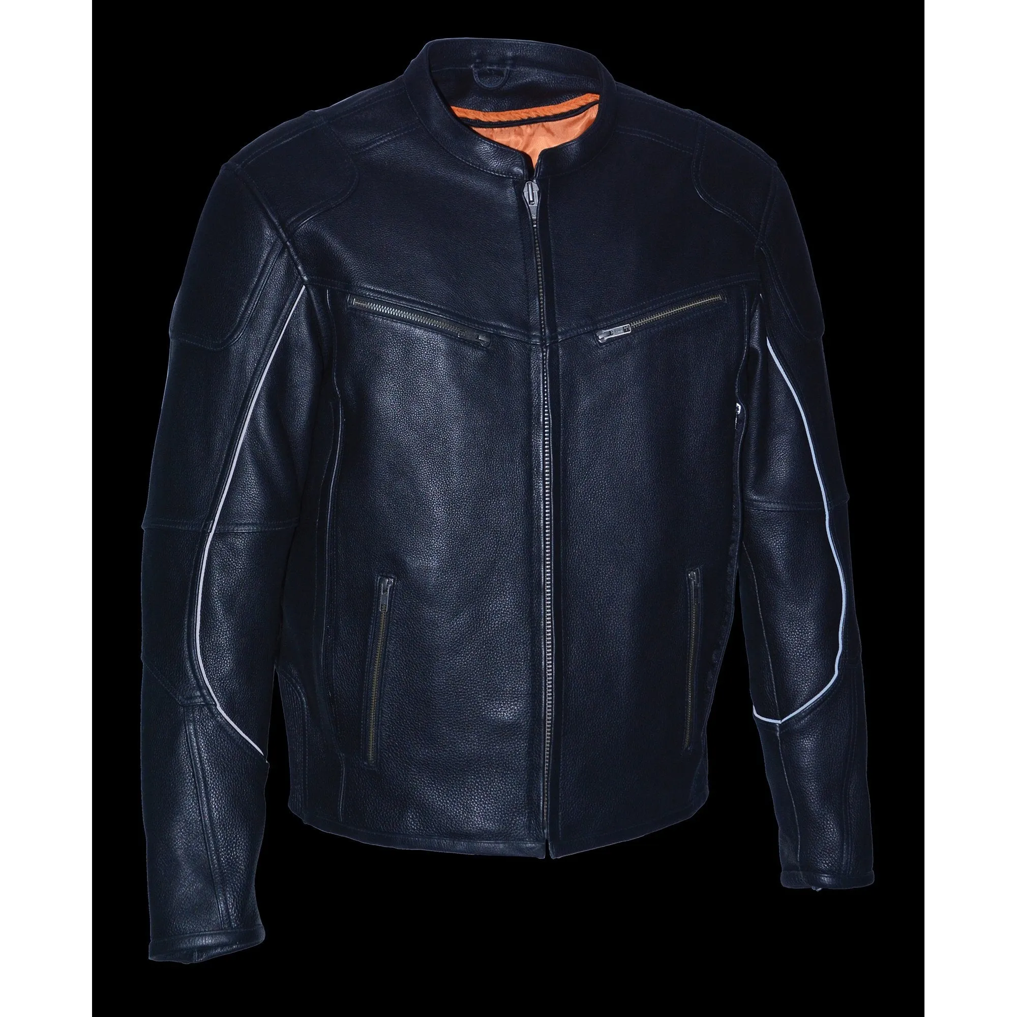 Milwaukee Leather-MLM1502-Men's Vented Scooter Leather Jacket with Cool Tec® Leather & Side Stretch