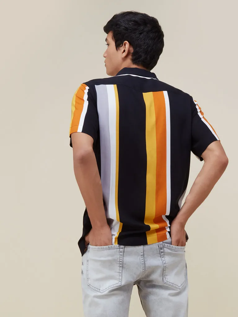 Nuon Multicolour Relaxed-Fit Stripe Design Shirt