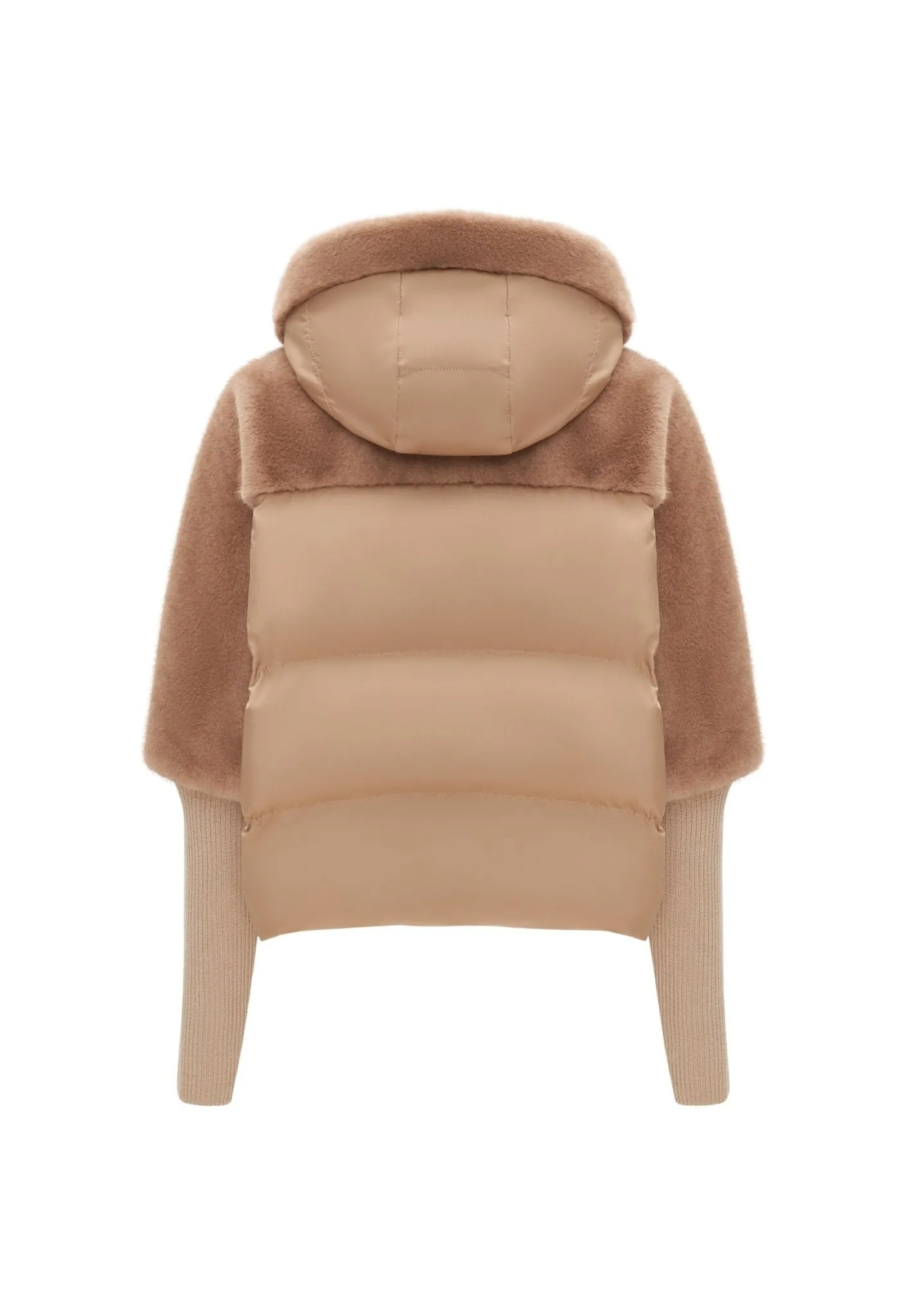 Oversized Faux Fur Jacket - Beige