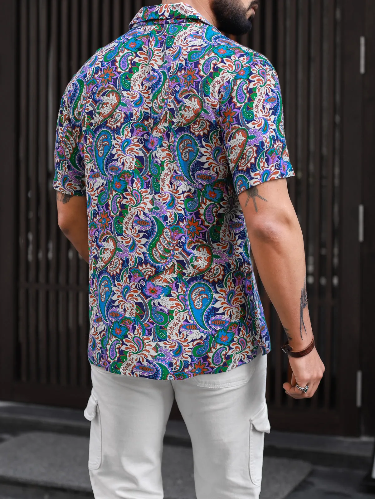 Paisley Multicolor Front Pockets Shirt