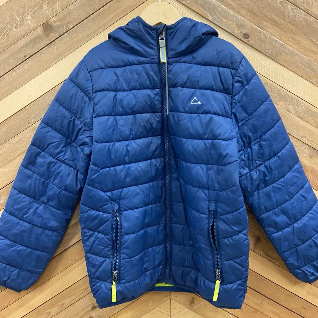 Paradox - Kids Primaloft Puffer Jacket: Blue/Neon Green-children-MD