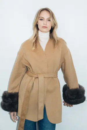 Sable and Cashmere Camel Warp Coat